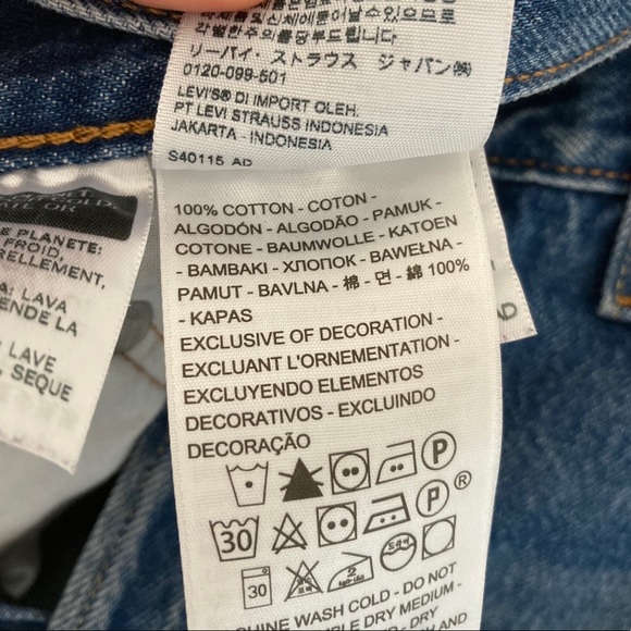 Levi’s Button Fly Cut Off Jean Shorts W28 - Picture 6 of 8